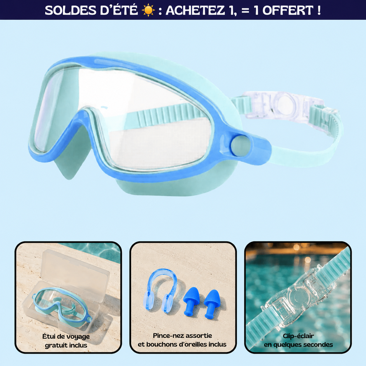 Lomie™ Lunettes de Piscine Clip-On